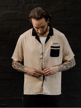 P&Co Coffee & Jazz Club Bowling Shirt Size XXL